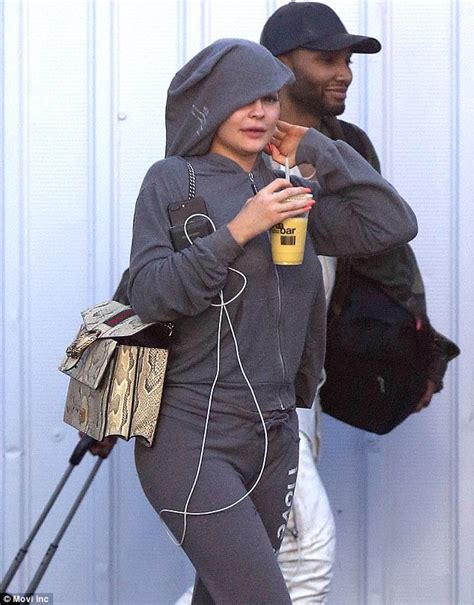 kylie jenner covers   baggy track pants daily mail
