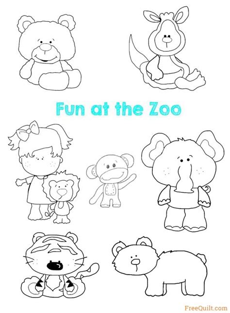 zoo animals patterns applique freequiltcom