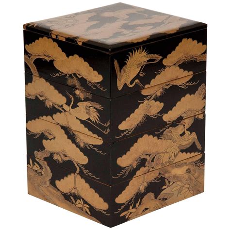 japanese black lacquer jewelry box  stdibs japanese lacquer
