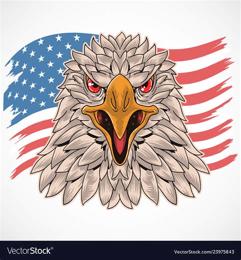 eagle usa flag royalty free vector image vectorstock