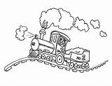 Coloring Steam Locomotive Railroad Bumpy Color sketch template