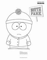 Stan South Park Coloring Pages Fun Getcolorings sketch template