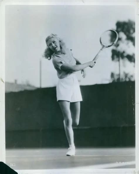 American Actress Singer And Dancer Ginger Rogers Playing Tennis 1936