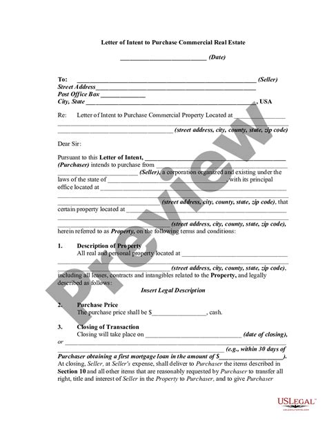 letter  intent  purchase commercial real estate letter intent
