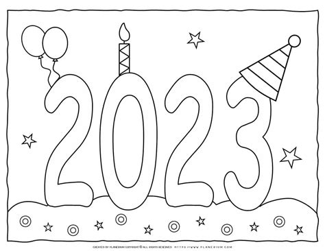year coloring page  planerium