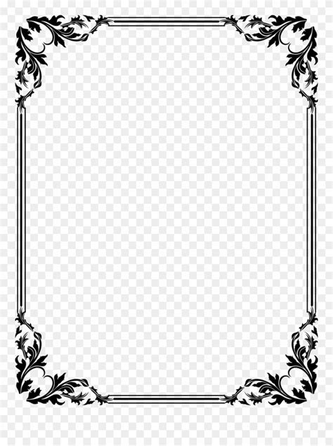 page borders designs cliparts  latest border clipart black  white frame png