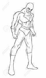 Superhero Outline Body Drawing Template Pose Coloring Flying Templates Sketch Getdrawings Pages sketch template