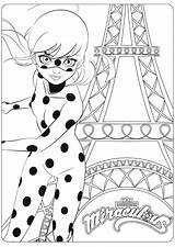 Miraculous Ladybug Coloring Pages Lady Bug Cute Color sketch template