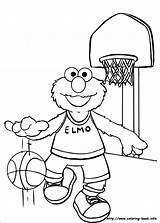 Coloring Pages Sesame Street Exercise Kids Elmo Fitness Basketball Book Preschoolers Printable Drawing Ausmalbilder Health Color Coloriage Sport Para Basketbal sketch template