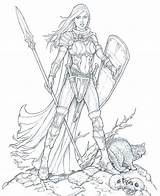 Female Paladin Warrior Coloring Pages Drawing Line Deviantart Warriors Fantasy Staino Woman Adult Cool Book Drawings Bing Lineart Colouring Google sketch template