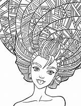 Girly Coloring Pages Adult Book Coloriages Top sketch template
