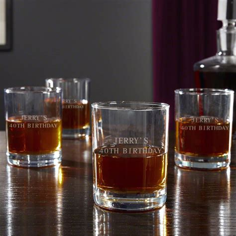 Eastham Personalized Whiskey Glasses Set Of 4