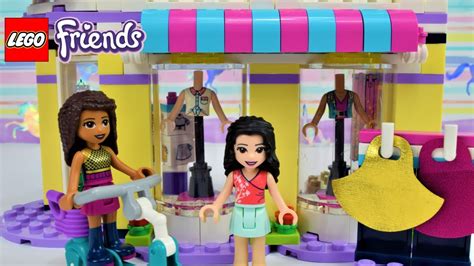 lego friends emma s fashion shop 41427 unboxing and speed build lego