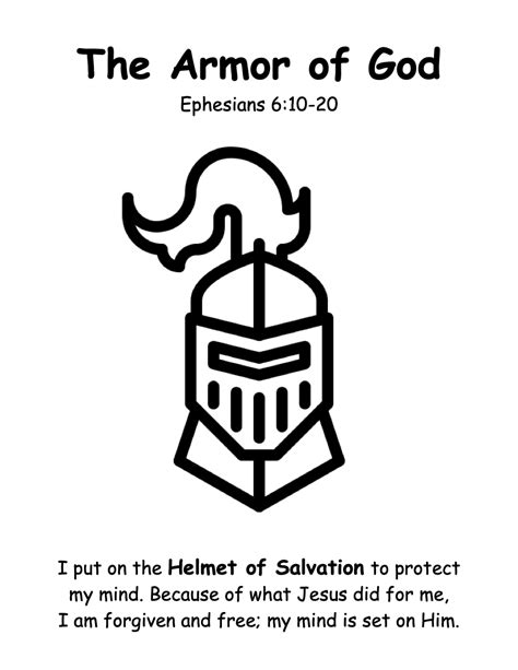 helmet  salvation page coloring pages
