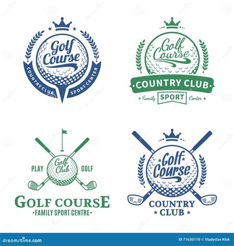 golf club logo stock vector illustration  design club