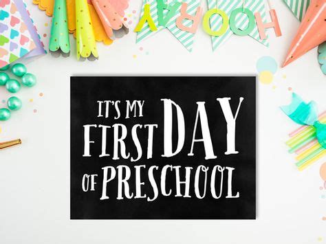 printable  day  preschool sign  fineanddandypaperie