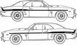 Camaro 1969 69 Drawing Chevrolet Blueprints Clipart Chevy Chevelle Car Yenko Drawings Sketch Ss Suburban Sc Template Cars Cliparts Copo sketch template