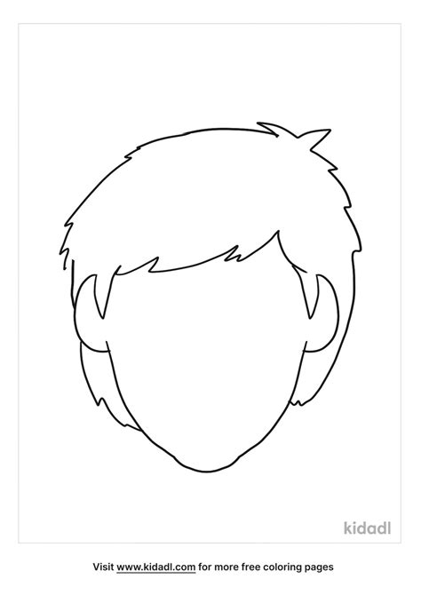 boy blank face coloring page  boys coloring page kidadl