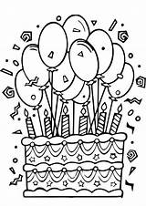 Birthday Coloring Pages Happy Cards Easy Printable Choose Board Sheets Fun Cake sketch template