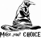 Sorting Hat Redbubble Sticker sketch template