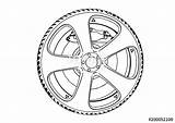 Sketch Wheel Rim Wheels Car Paintingvalley Sketches sketch template