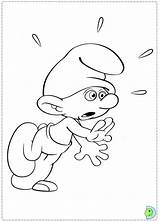 Coloring Smurfs Dinokids Pages Close sketch template