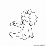 Simpson Maggie Coloring Coloriage Pages Imprimer Printable Dessin Print Color Omer Dessins Colorier Getcolorings Getdrawings Info sketch template