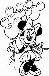 Coloring Birthday Mickey Mouse Minnie Pages Printable sketch template