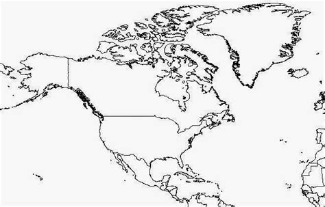 blank north america map  printable maps