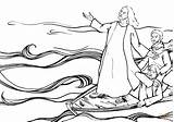 Jesus Coloring Quiet Mark Waves Tell Pages Openclipart Printable Drawing Bible Storm sketch template