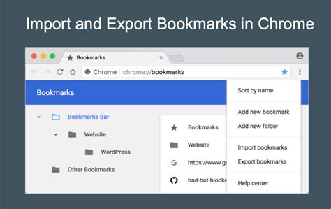 import  export bookmarks  google chrome webnots