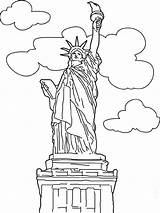 Statue Coloring Liberty Pages Gate Bridge Golden Batch Drawing Print Template Color Getdrawings Getcolorings Printable sketch template