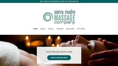 massage therapist websites  inspiring examples