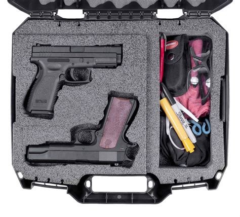 case club 4 pistol and accessory dual level hard sided carrying case