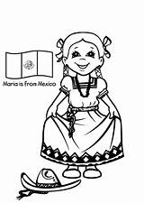 Coloring Mexican Pages Independence Dress Girl Fancy Color Beautiful Mexico Drawing Dresses September Getcolorings Printable Luna Pag Print Colorings sketch template