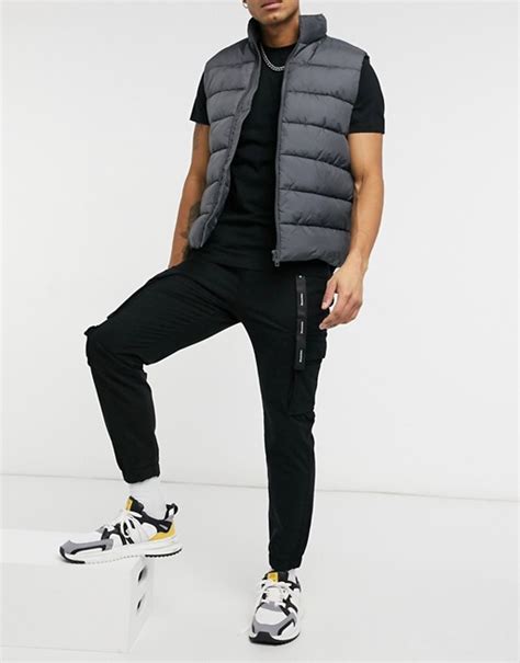 bershka cargo pants  black asos