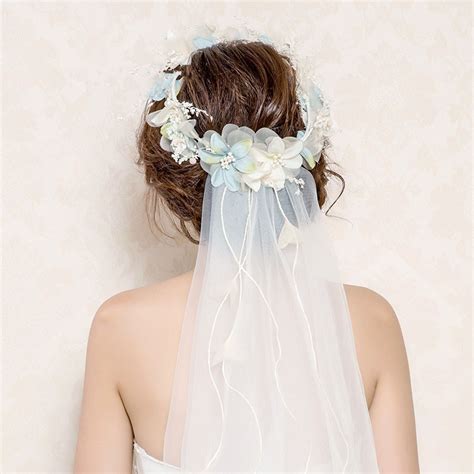 2017 Newest Flower Crown Veil Flower Headbands Tiaras Veil Wedding Hair