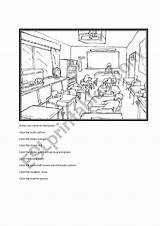 Classroom Color Worksheet Preview Esl Worksheets sketch template