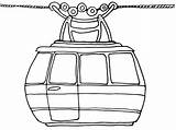 Cable Car Coloring Sketch Template sketch template