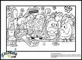 Spongebob Coloring Pages Squarepants Sheets Book Funny Coloring99 Cartoon Color People Normal Bottom Bikini Printable Team Party Kids Visit Chaotic sketch template