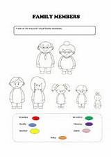 Family Members Worksheet Worksheets Kindergarten Vocabulary Esl sketch template
