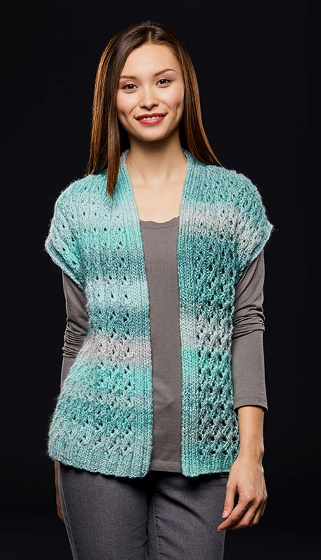 lace rib vest free knitting pattern knitting bee