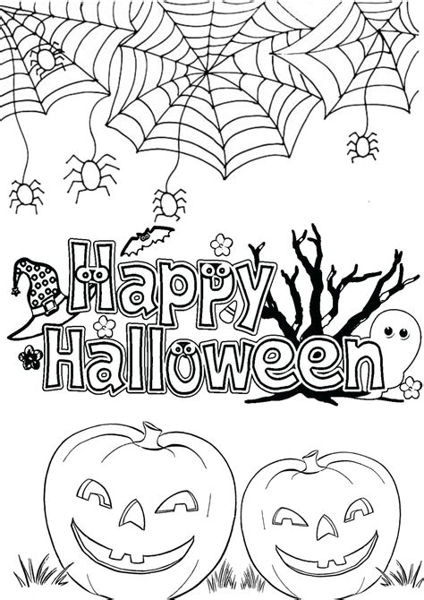 october happy halloween  coloring page bubakidscom