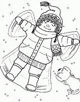 Zabawy Dzieci Zimowe Kolorowanki sketch template