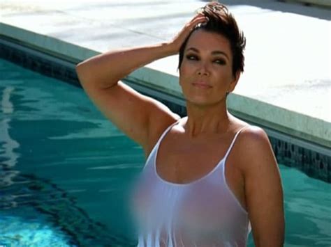 near topless kris jenner mortifies daughters with pole dancing on