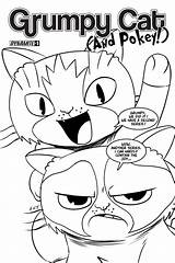 Coloring Grumpy Getdrawings Dynamite Pages Cat sketch template
