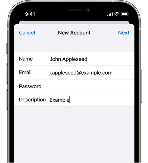 add  email account apple support