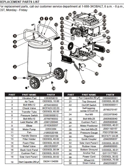 kobalt  gallon air compressor manual