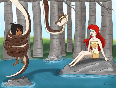 ariel kaa  mowgli   coils updated  hem  deviantart disney art mowgli