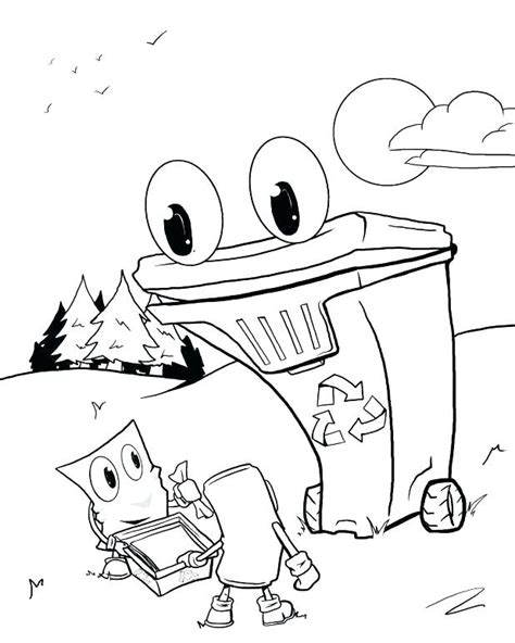 recycle sign coloring page